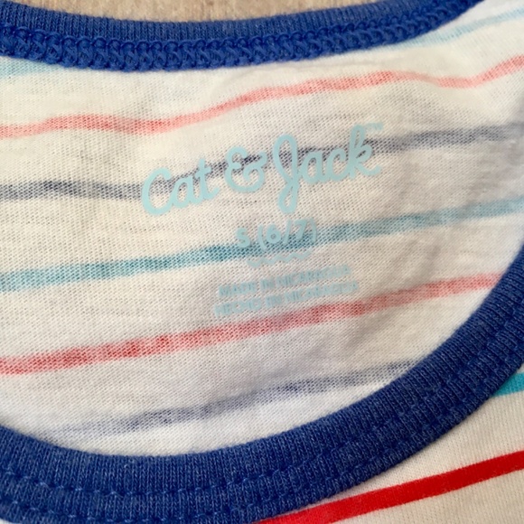 Cat & Jack Kids Tank Top in Red, White and Blue Stars and Stripes - Picture 2 of 3